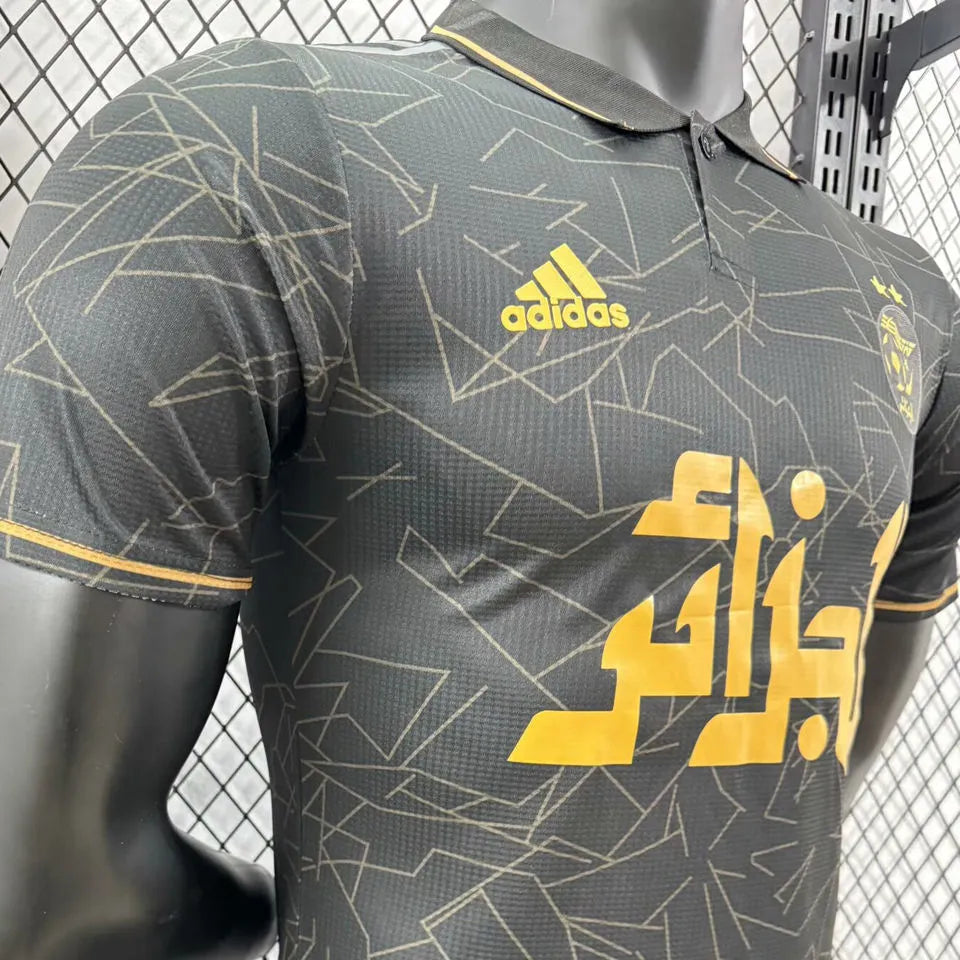 2024 Algeria Black Special Edition Player Version Jersey Detail 3