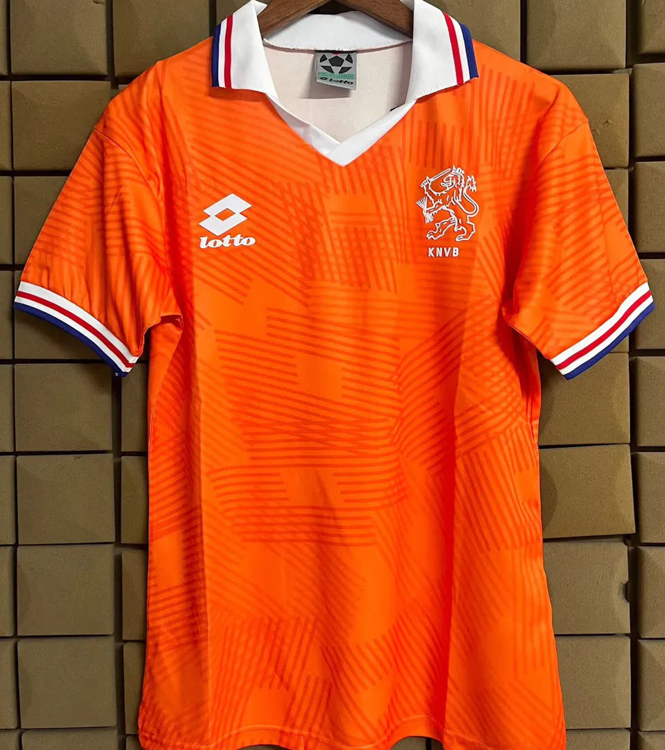 1991/1993 Netherlands Home Orange Retro Soccer Jersey Front