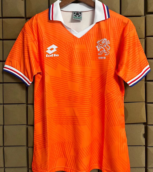 1991/1993 Netherlands Home Orange Retro Soccer Jersey Front
