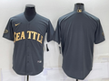 Men's Seattle Mariners Dark Gray Replica Blank Jerseys