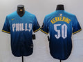 Men's Philadelphia Phillies Orion Kerkering #50 Blue 2024 City Connect Limited Player Jerseys