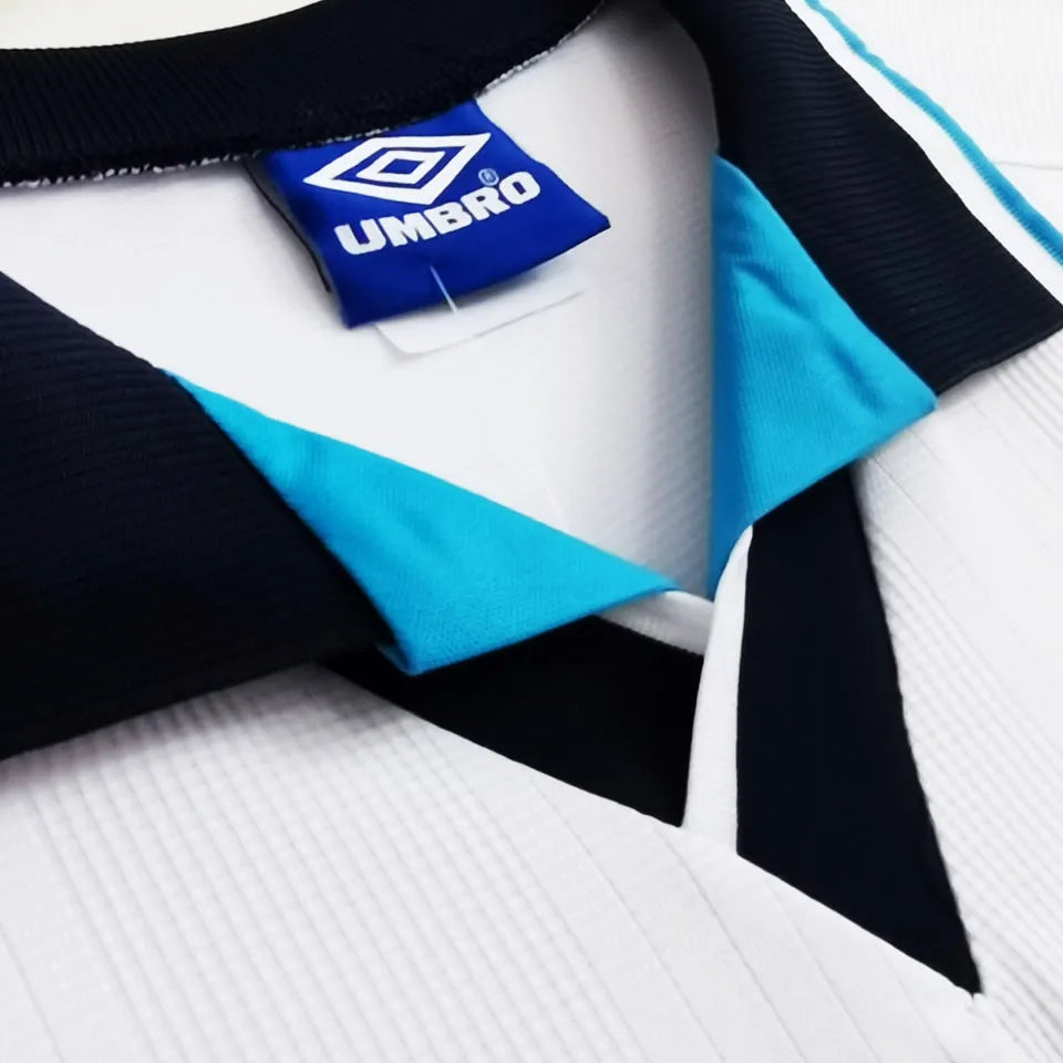 1996 England Home White Retro Soccer Jersey Detail 1