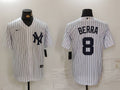 Men's New York Yankees Yogi Berra #8 White Home Limited Player Jerseys