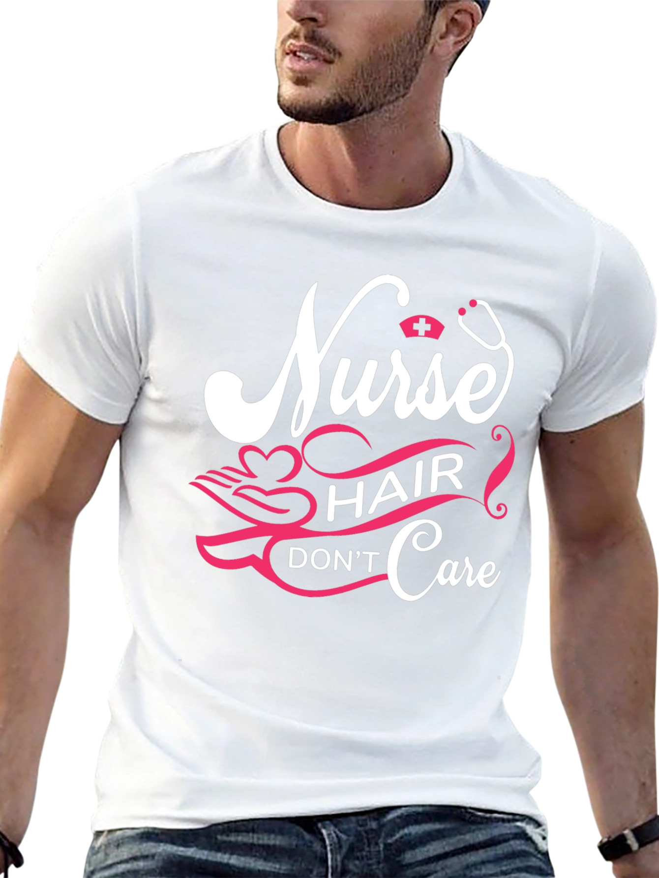 Nurse Hair Dont Care Graphic Tee