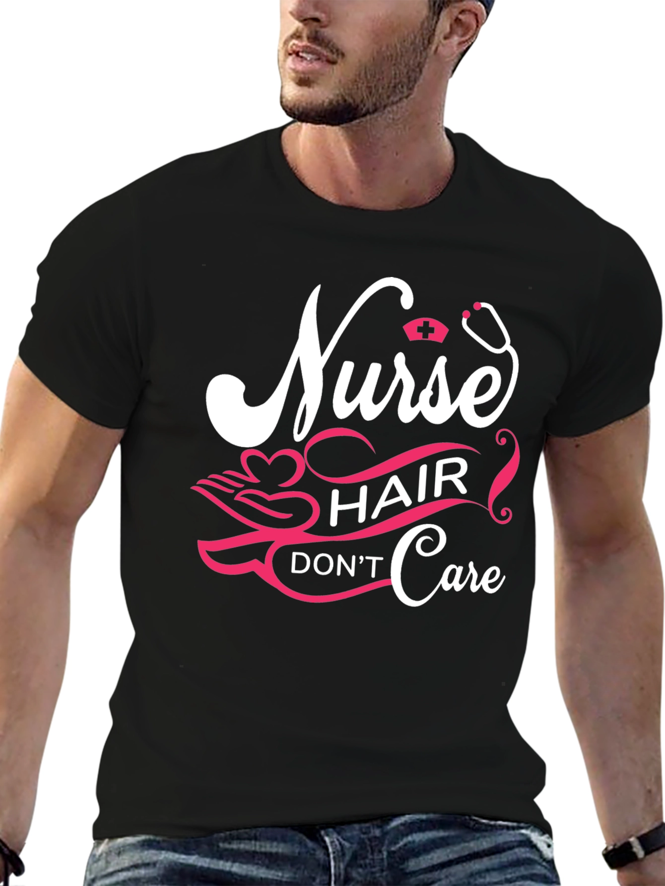 Nurse Hair Dont Care Graphic Tee