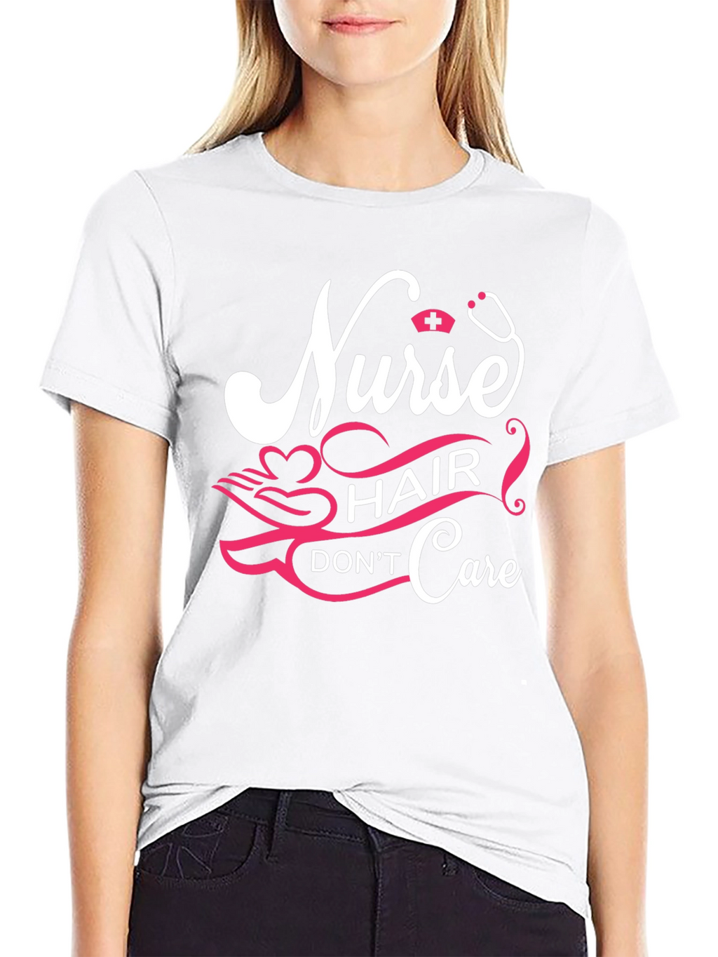 Nurse Hair Dont Care Graphic Tee
