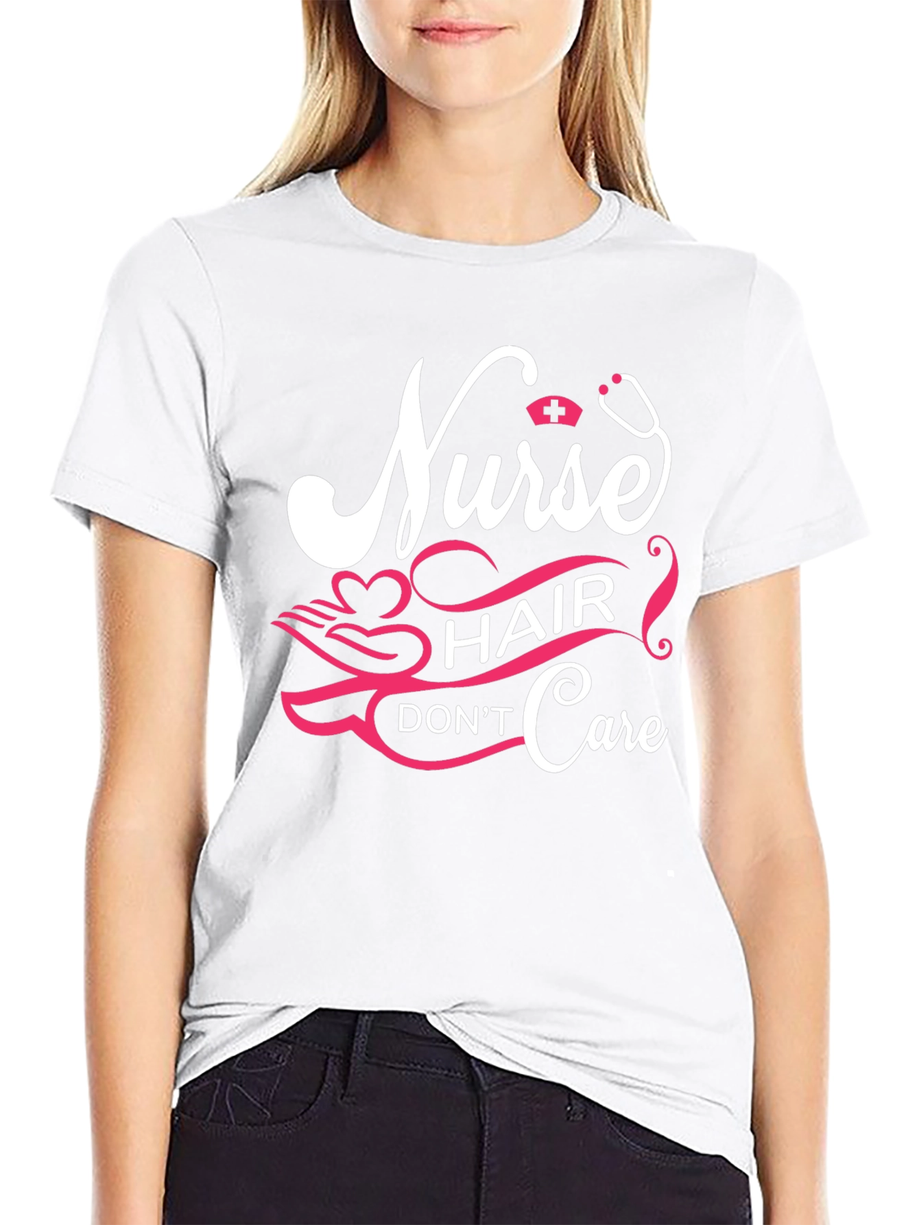 Nurse Hair Dont Care Graphic Tee