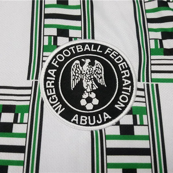 1994 Nigeria White Retro Soccer Jersey Detail 4
