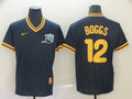 Men's Tampa Bay Rays Wade Boggs #12 Navy Replica Baseball Jerseys
