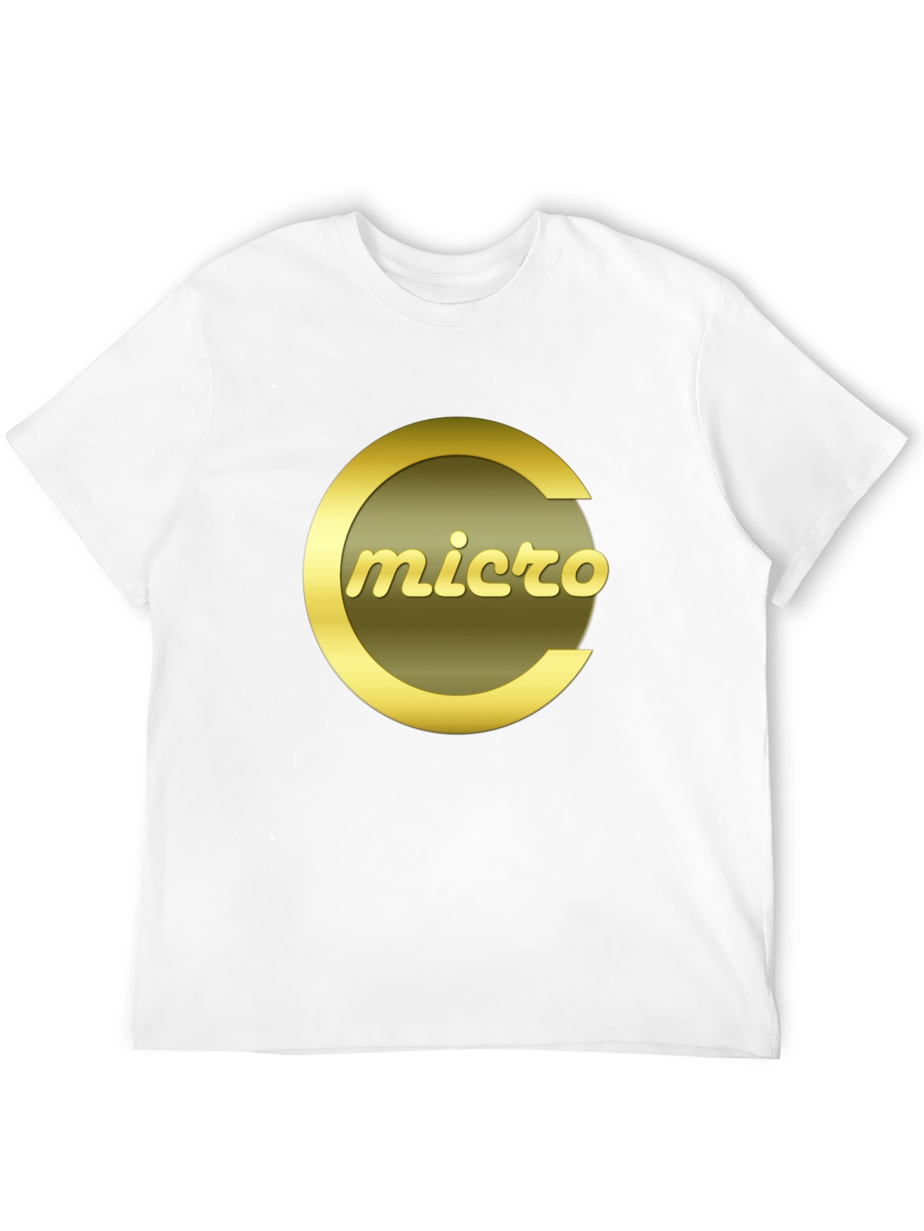 Micro T-Shirt - Stylish Gold Logo on Black Tee