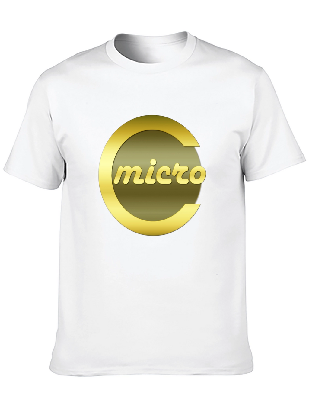 Micro T-Shirt - Stylish Gold Logo on Black Tee