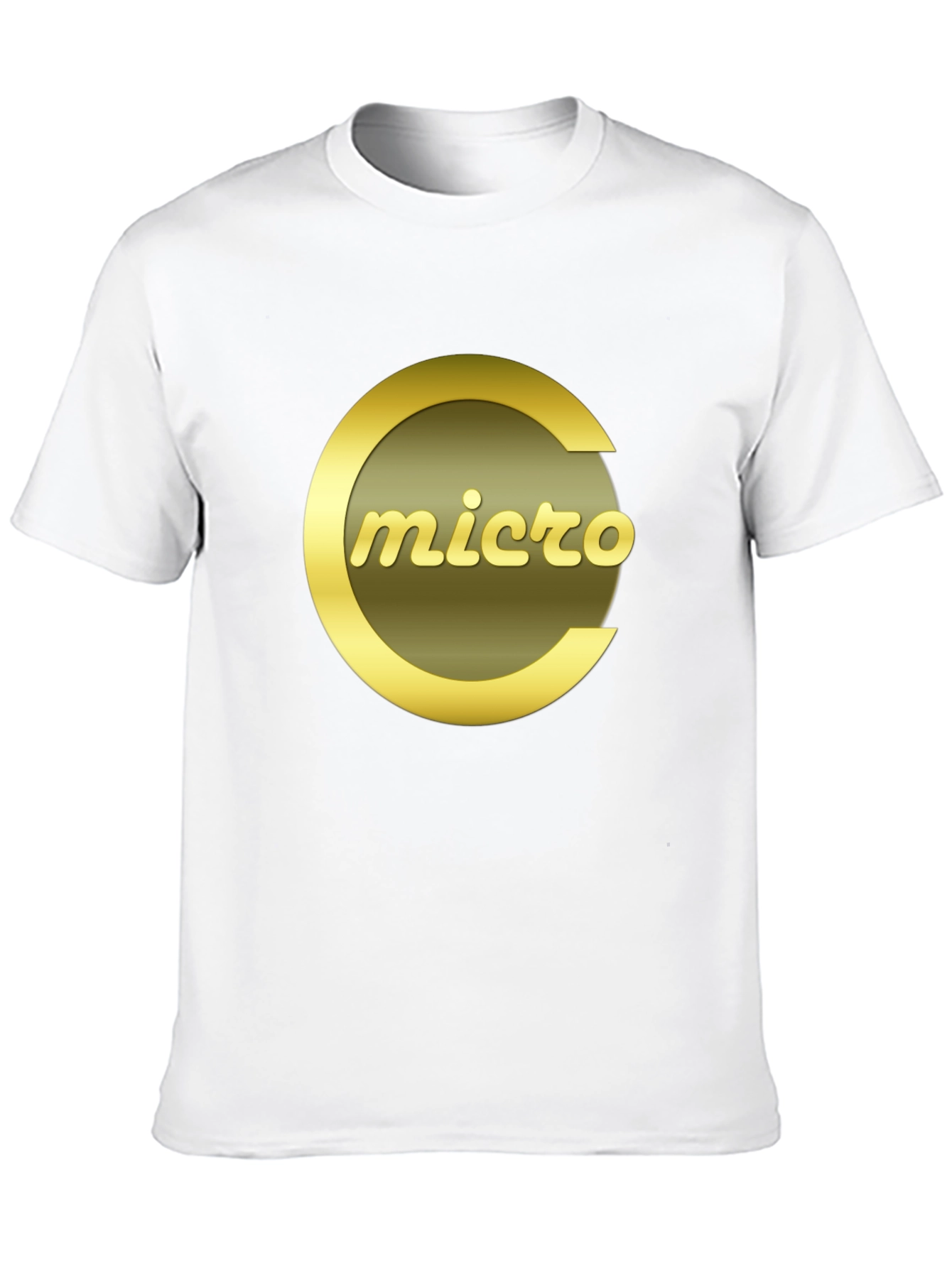 Micro T-Shirt - Stylish Gold Logo on Black Tee