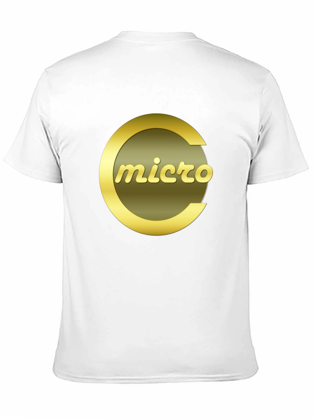 Micro T-Shirt - Stylish Gold Logo on Black Tee