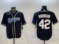 Men's Los Angeles Dodgers Jackie Robinson #42 Black Player Jerseys