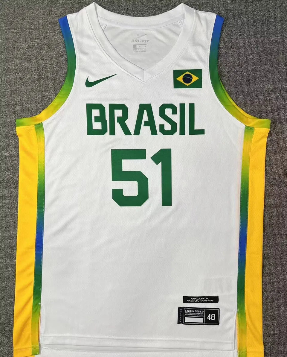 2024 Brazil Team CABOCLO #51 White Jersey Front