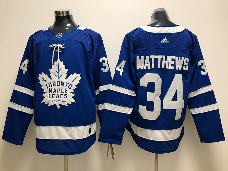 Men's Toronto Maple Leafs Auston Matthews #34 Blue Breakaway Player Jerseys