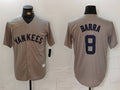 Men's New York Yankees Yogi Berra #8 Gray Road Cooperstown Collection Player Jerseys