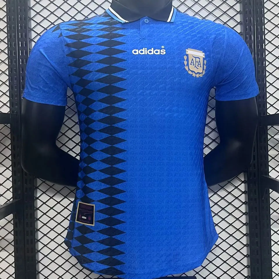 1994 Argentina Away Retro Player Version Soccer Jersey Front