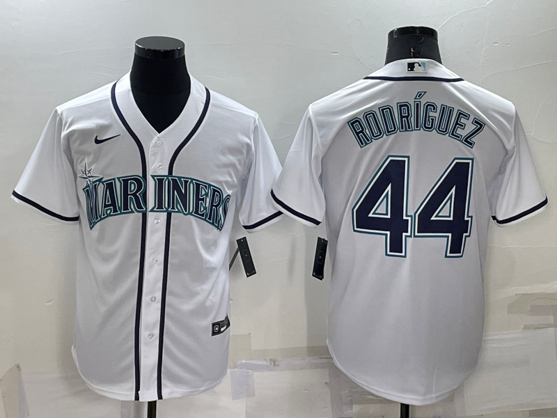 Men's Seattle Mariners Julio Rodriguez #44 White Replica Baseball Jerseys