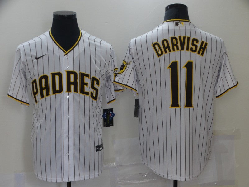 Men's San Diego Padres Yu Darvish #11 White Stitched Jerseys