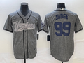 Men's New York Yankees Aaron Judge #99 Gray Game Jerseys Joint Edition
