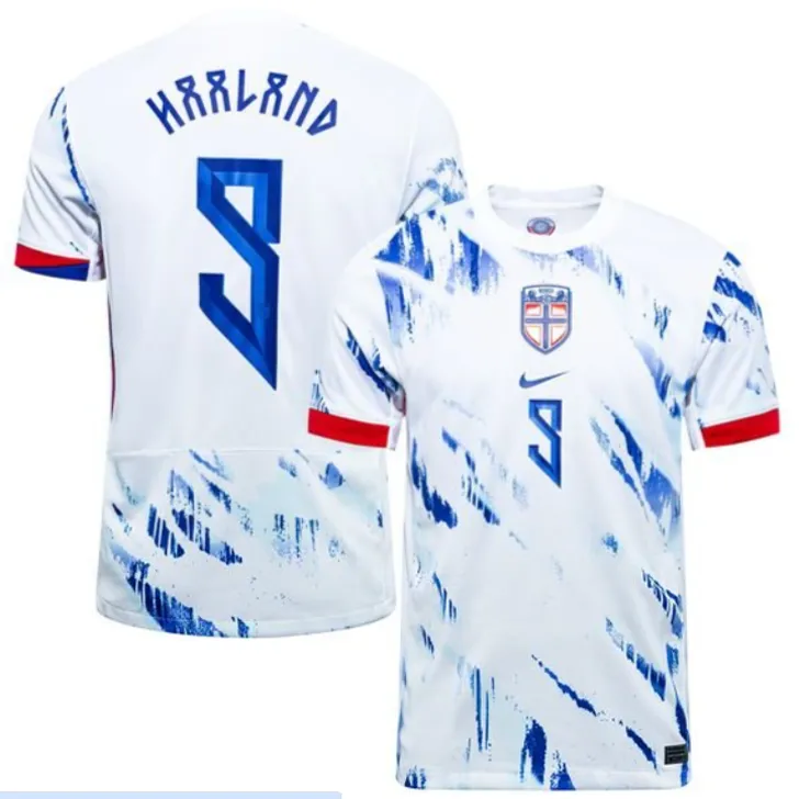 HAALAND #9 Norway Away Fans Soccer Jersey 2024/25 ★★ Front