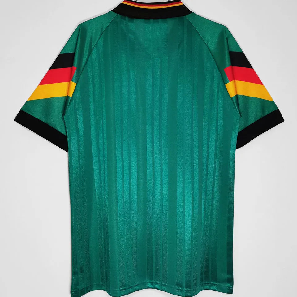 1992 Germany Away Green Retro Soccer Jersey Back