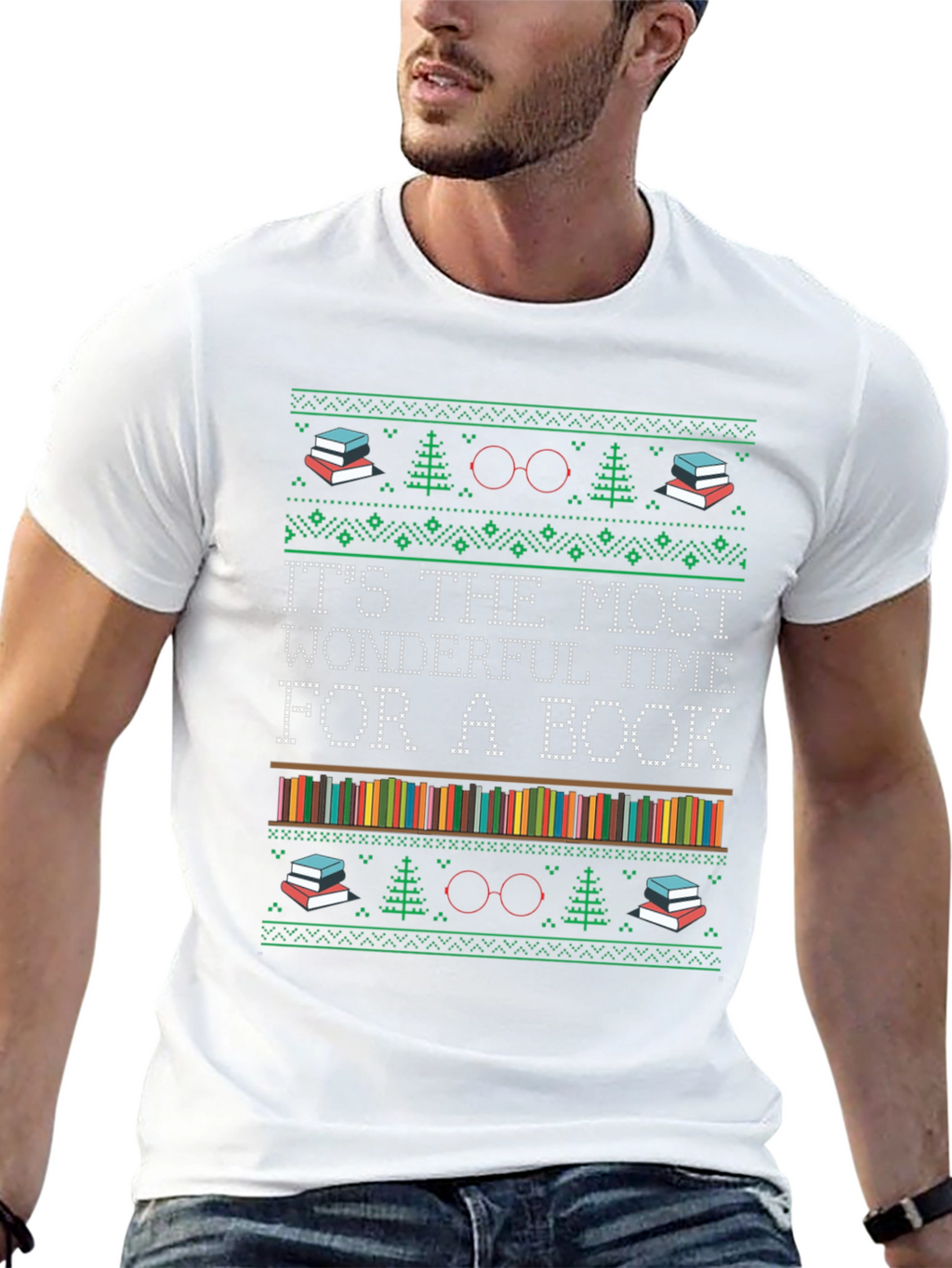 Book Lover Holiday T-Shirt