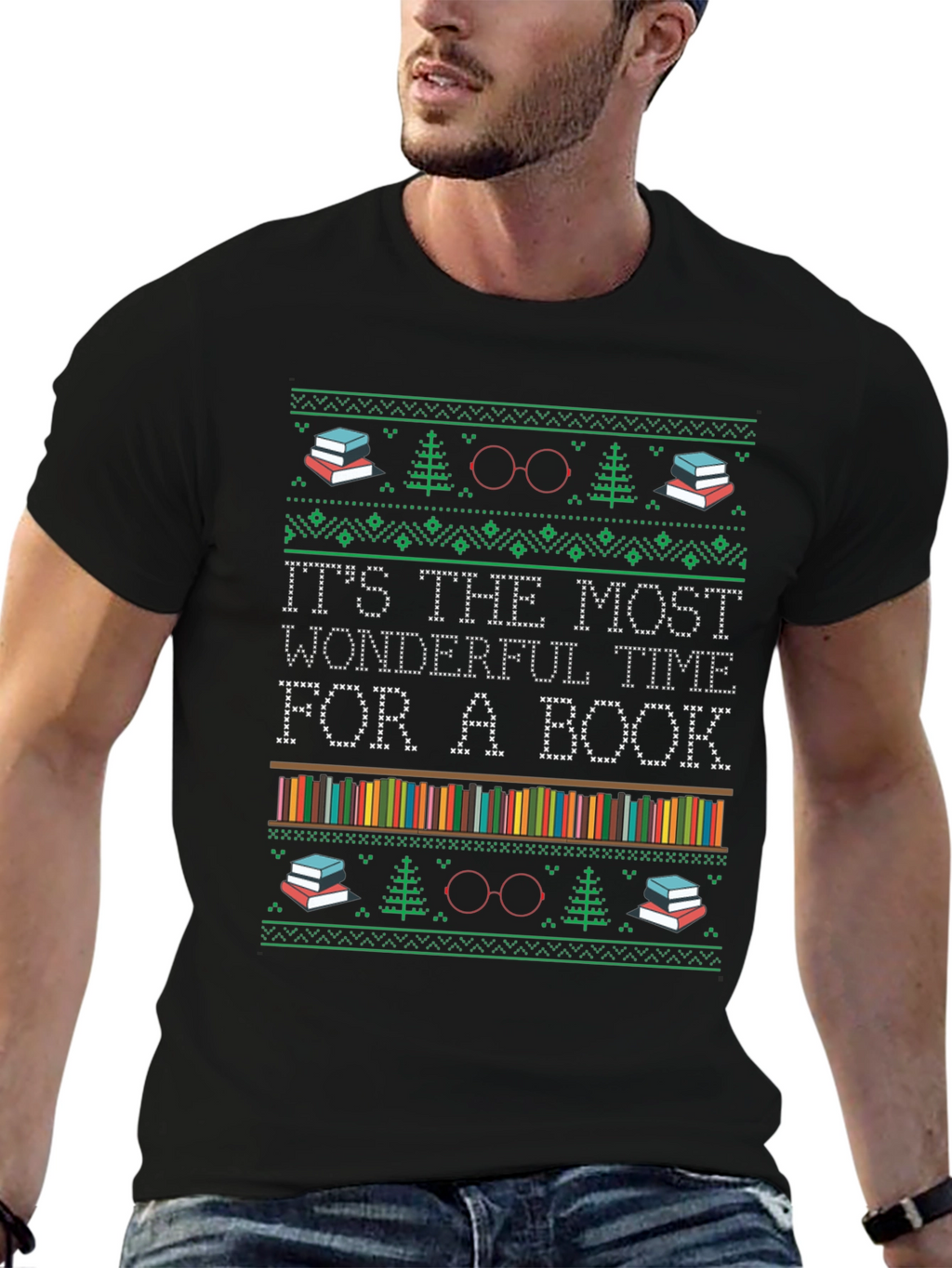 Book Lover Holiday T-Shirt