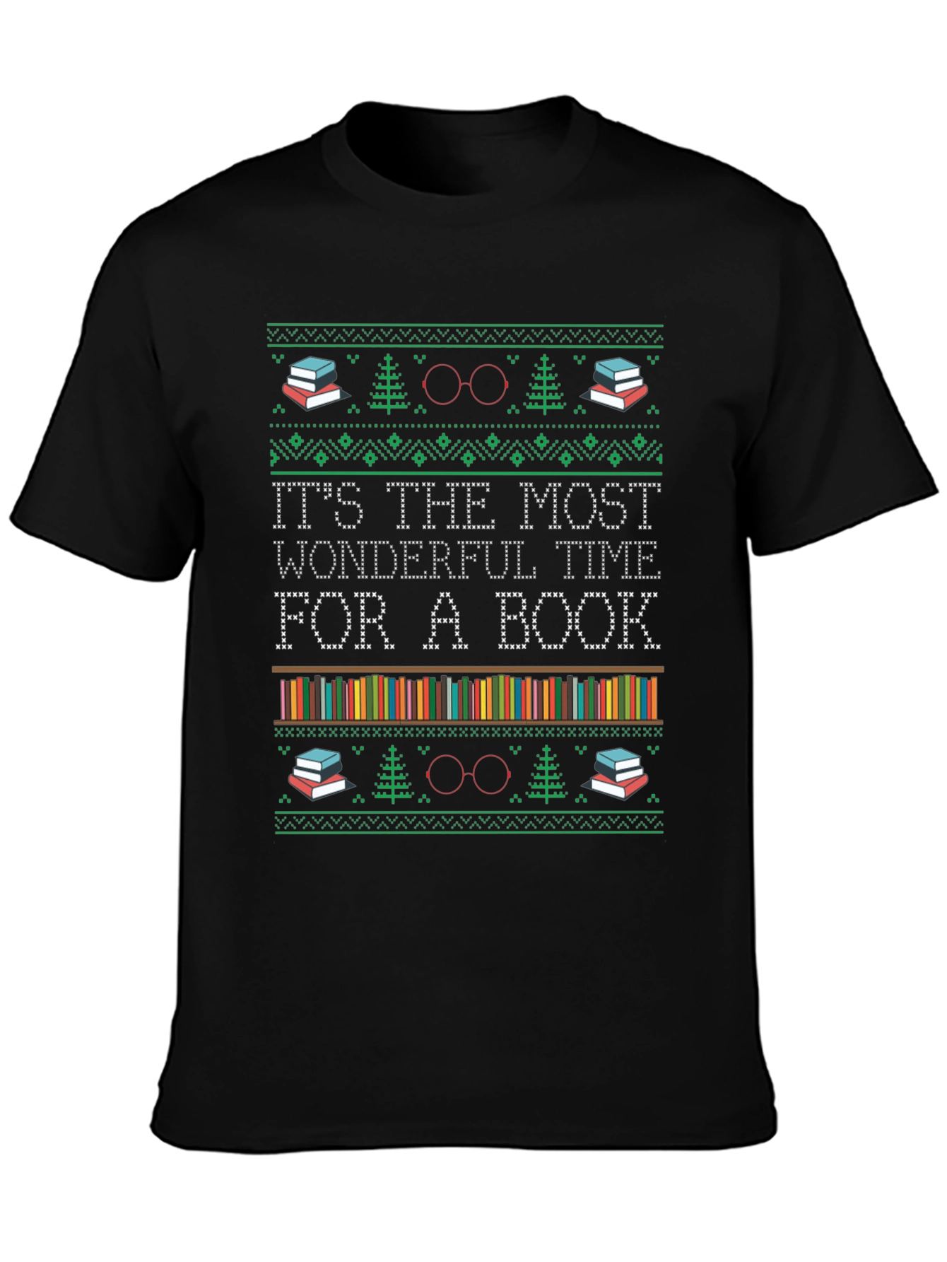 Book Lover Holiday T-Shirt