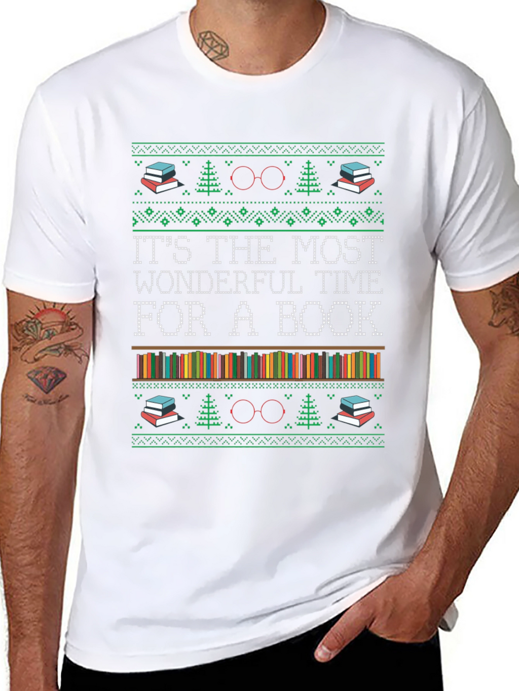 Book Lover Holiday T-Shirt