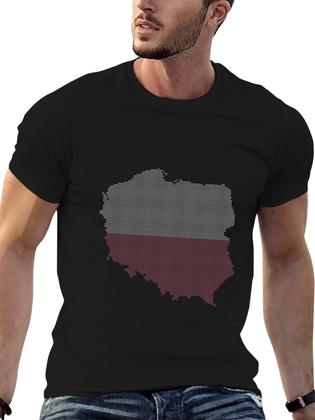 Poland Flag Map Graphic T-Shirt