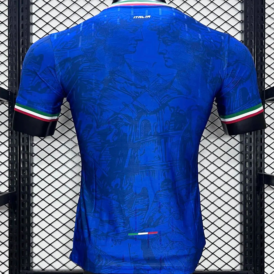 2024/25 Italy Blue Player Version Soccer Jersey Back