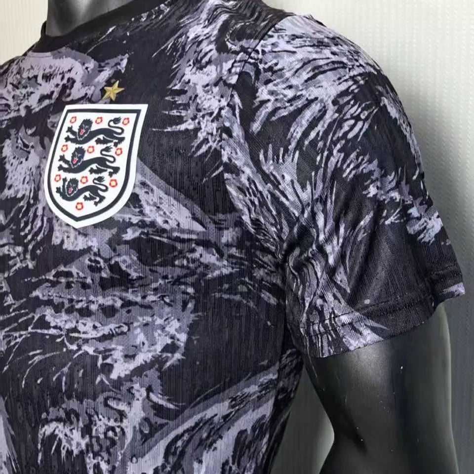 2026 England Special Edition Black Player Version Soccer Jersey Detail 2