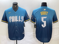 Men's Philadelphia Phillies Bryson Stott #5 Blue 2024 City Connect Limited Player Jerseys