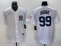 Men's New York Yankees Aaron Judge #99 White Limited Player Jerseys