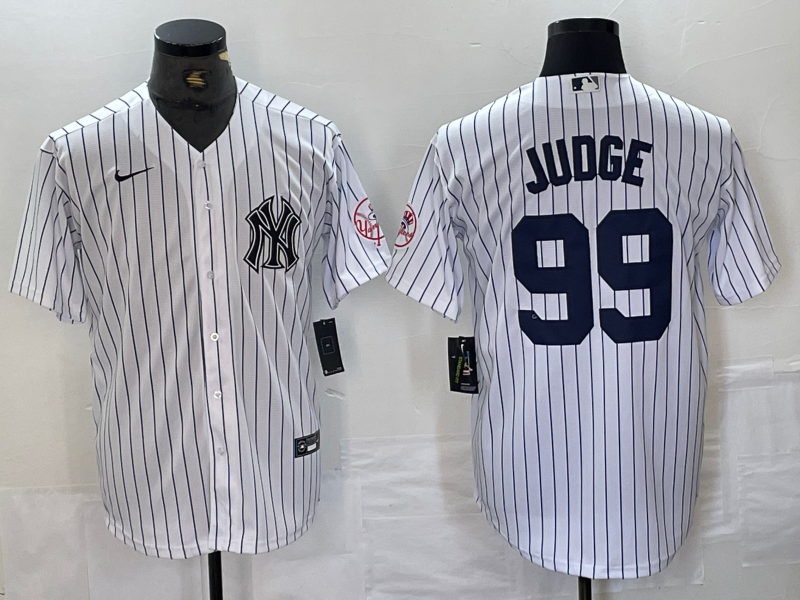 Men's New York Yankees Aaron Judge #99 White Limited Player Jerseys