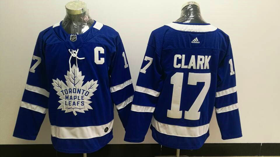 Men's Toronto Maple Leafs Wendel Clark #17 Blue Player Game Jerseys