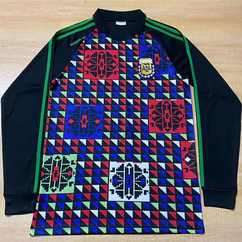 1990 Argentina GK Retro Long Sleeve Soccer Jersey Front