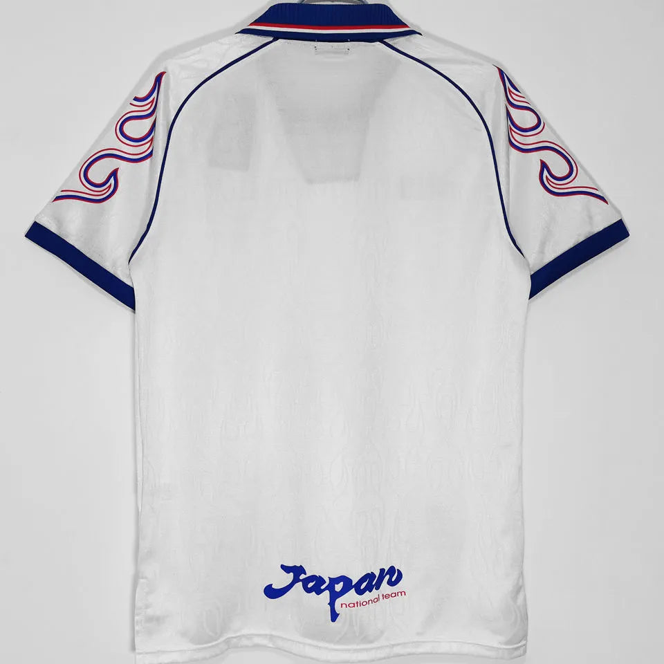 1998 Japan Away White Retro Soccer Jersey Back