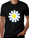 Daisy Graphic Black T-Shirt