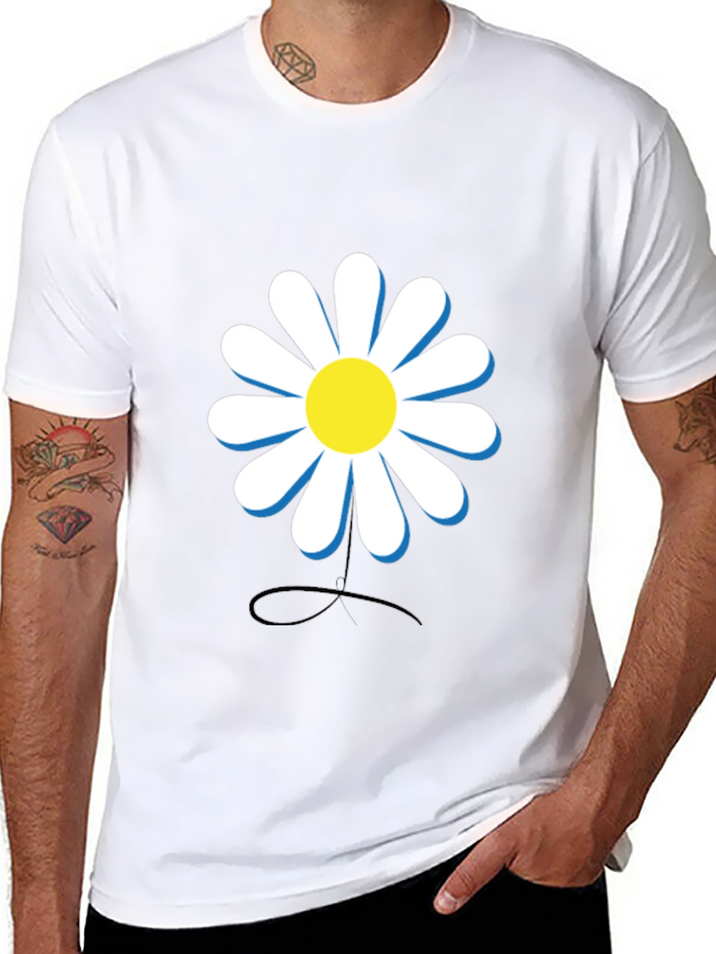 Daisy Graphic Black T-Shirt