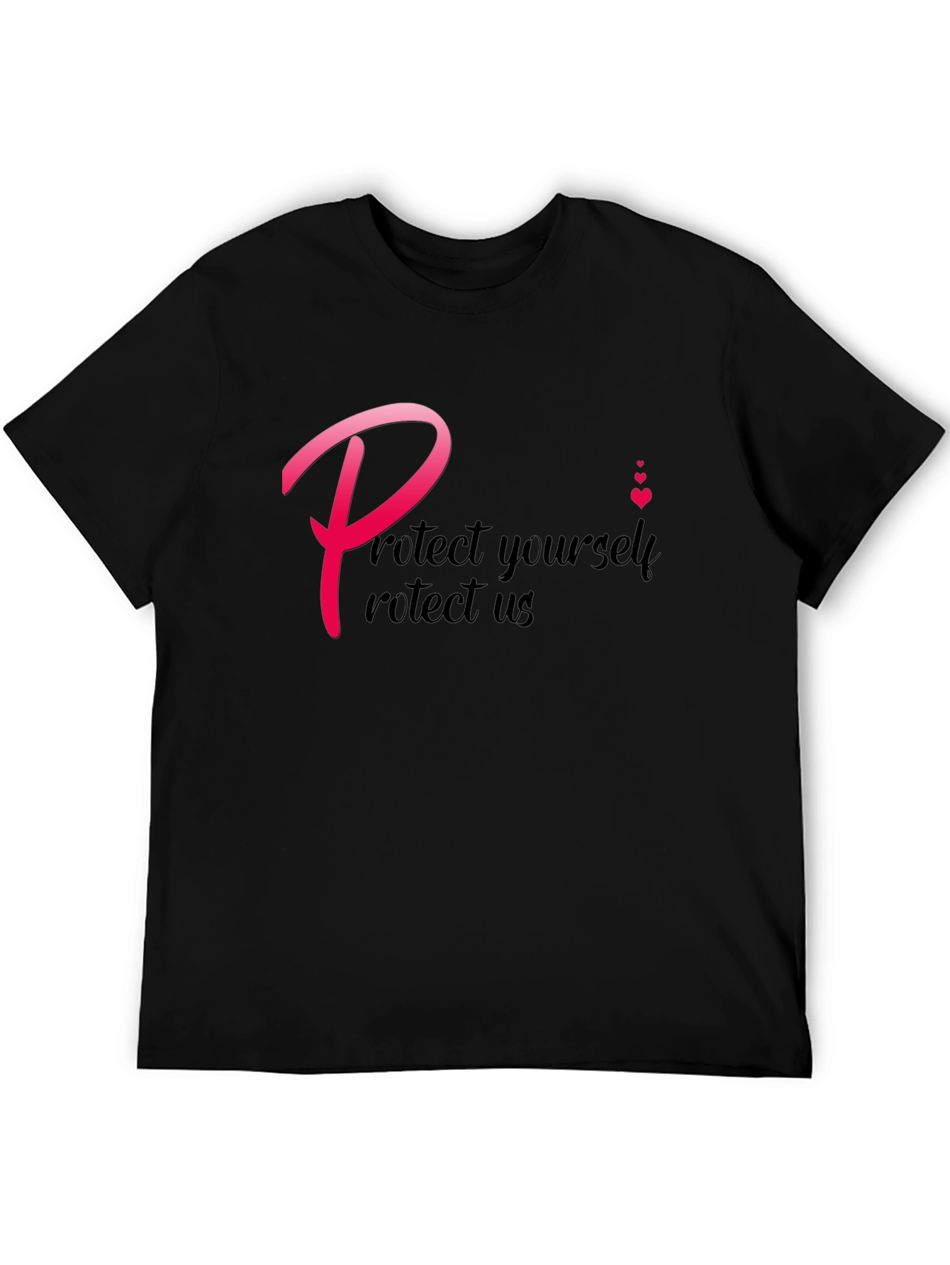 Protect Yourself T-Shirt - Black Crew Neck Tee