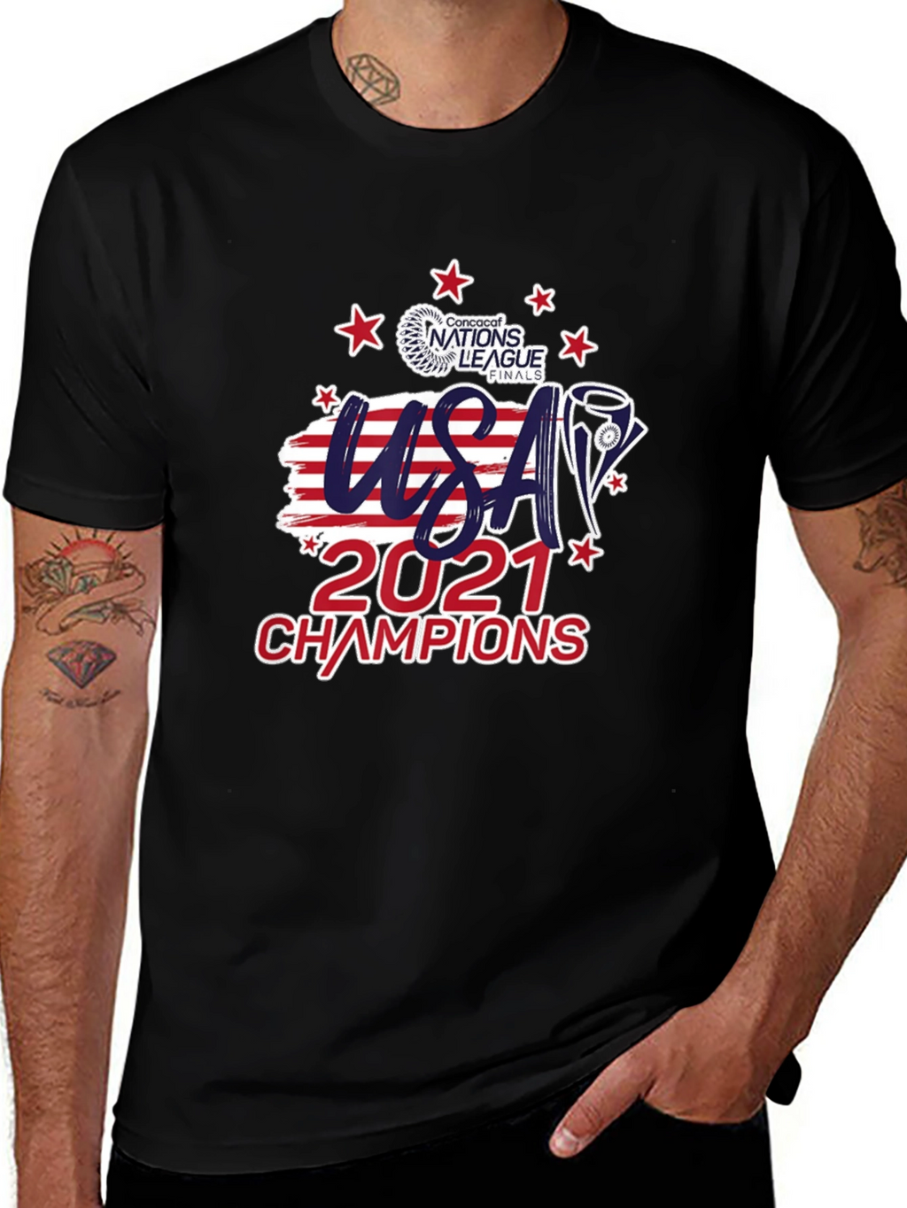 USA 2021 Champions Graphic Tee - Black