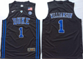 Men's Duke Blue Devils Zion Williamson #1 Black Game Jersey