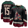 Men's Arizona Coyotes Alex Kerfoot #15 Black Home Breakaway Jerseys