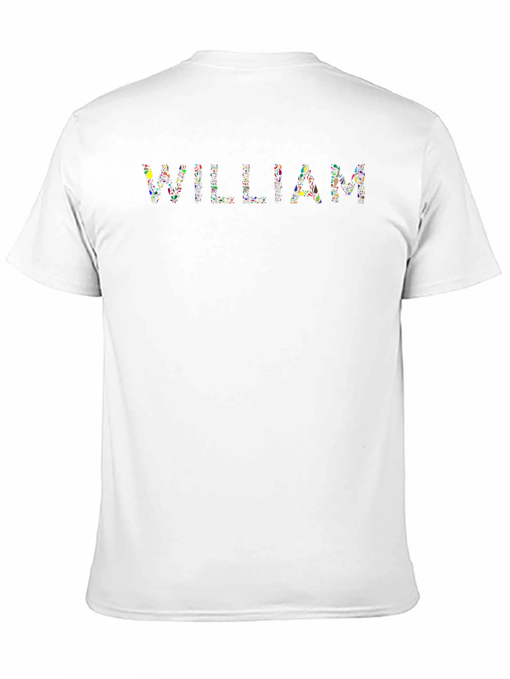 William Floral Text Black T-Shirt