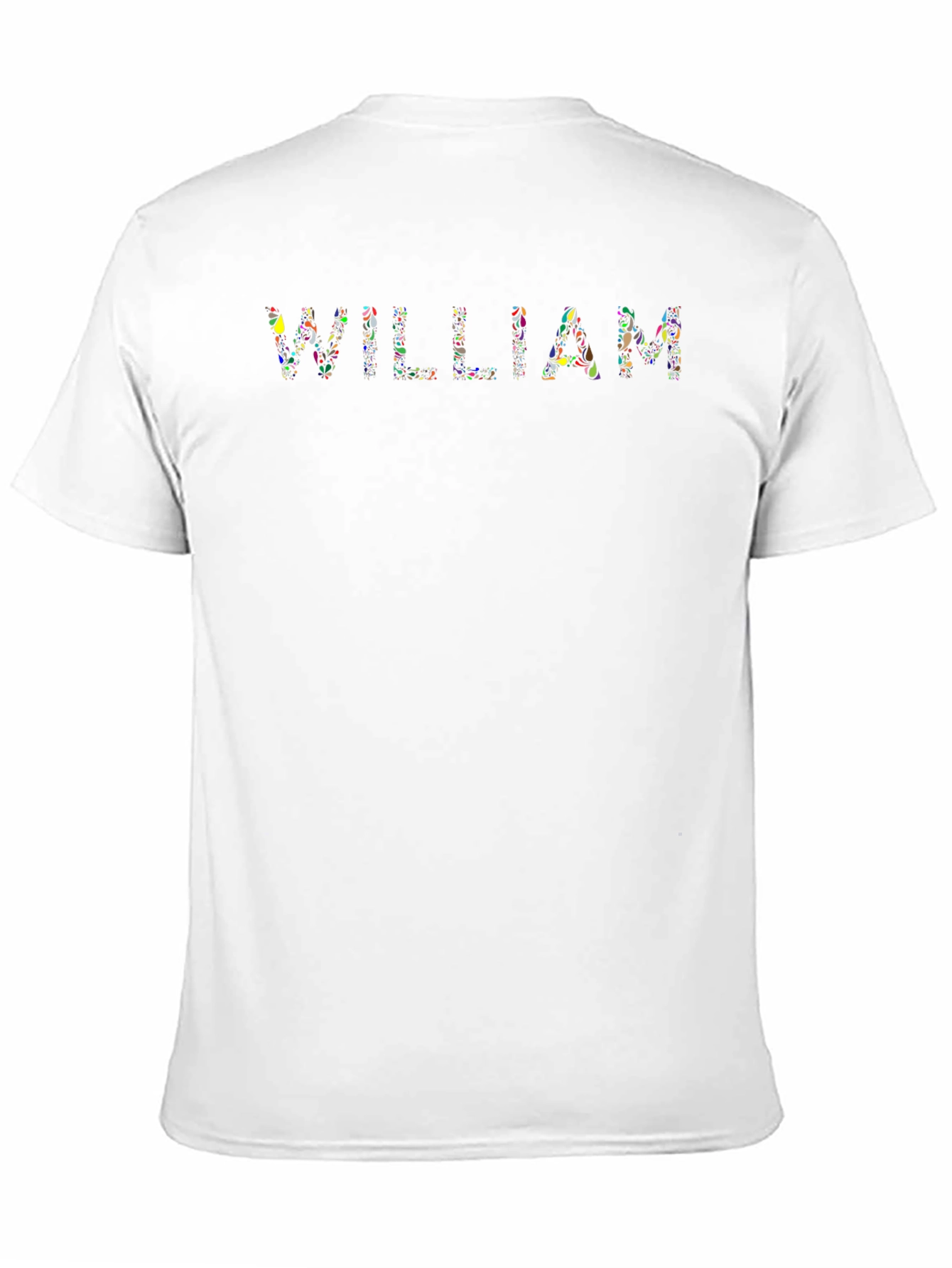 William Floral Text Black T-Shirt
