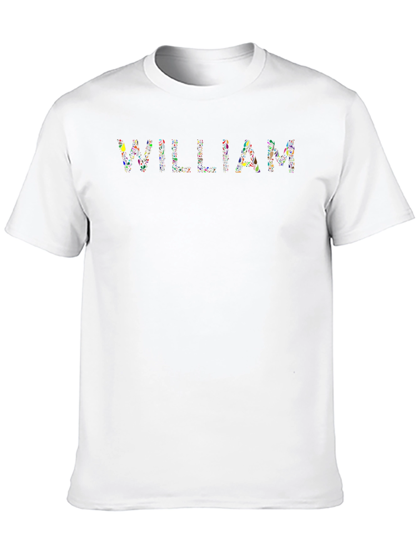 William Floral Text Black T-Shirt