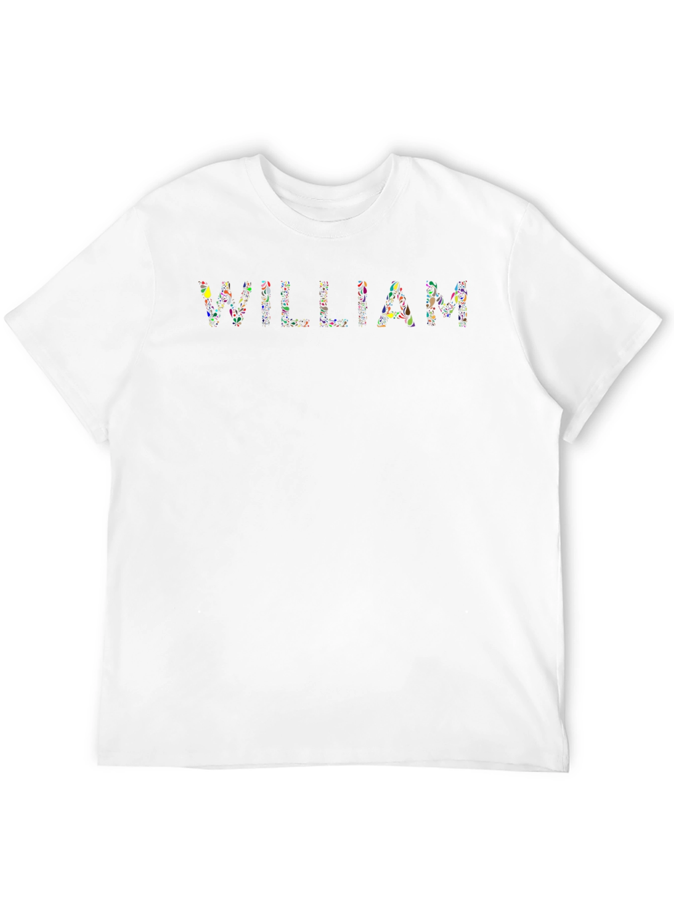 William Floral Text Black T-Shirt